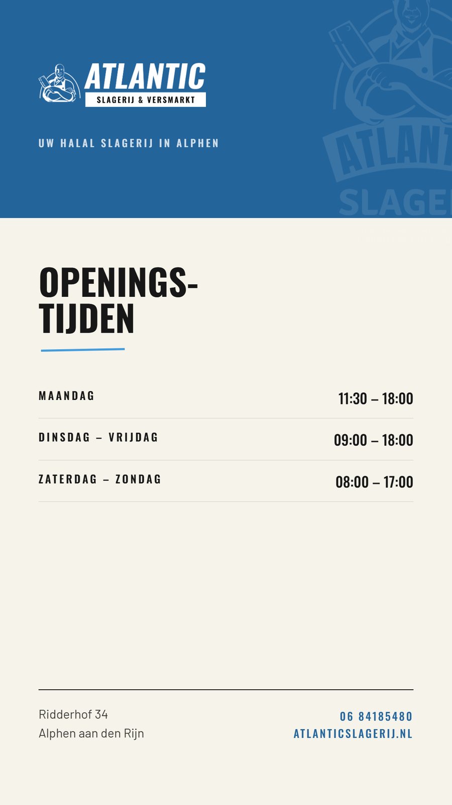 Verhaal met openingstijden